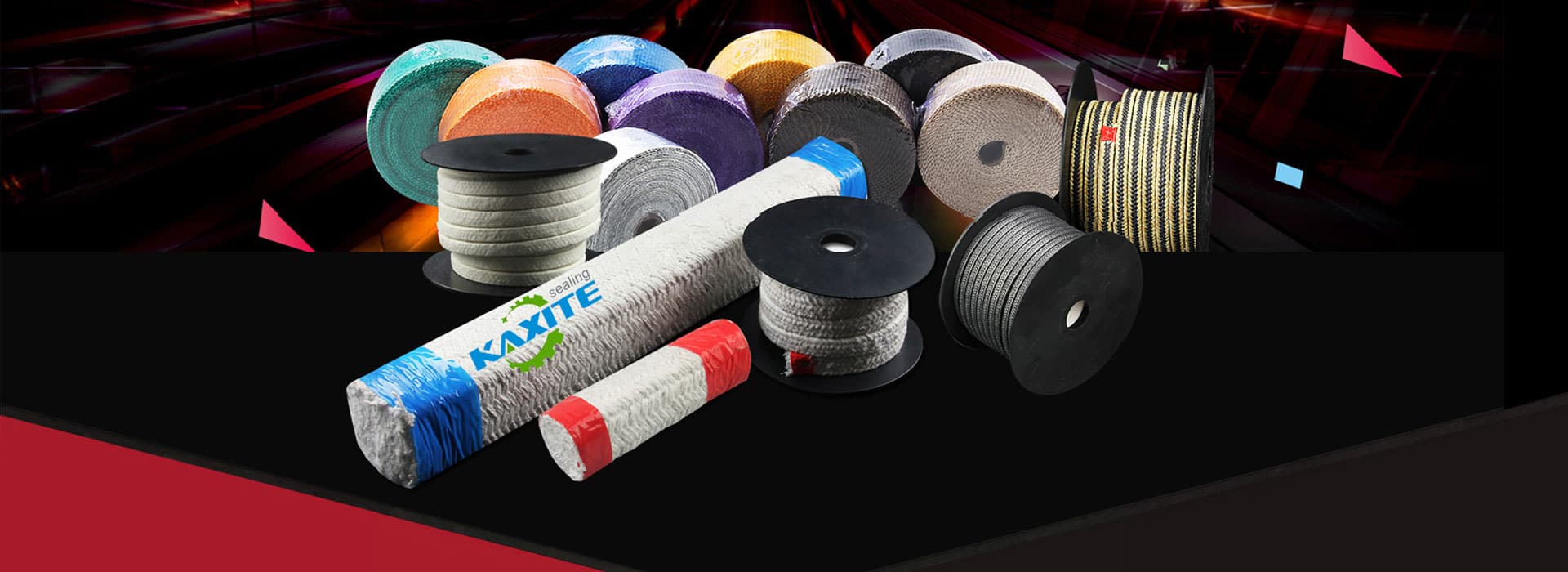Valf sapı sızdırmazlığı için örgülü grafit ve PTFE salmastralar